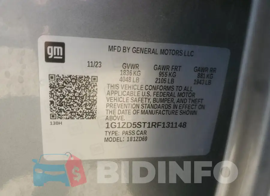 1G1ZD5ST1RF131148 Photo# 12