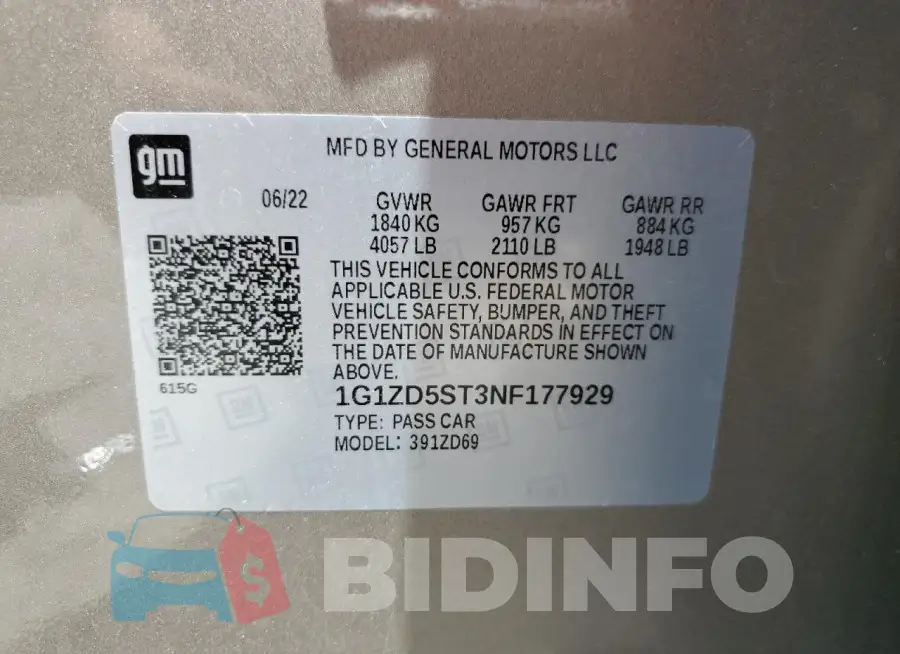 1G1ZD5ST3NF177929 Photo# 12