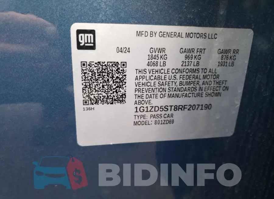 1G1ZD5ST8RF207190 Photo# 12