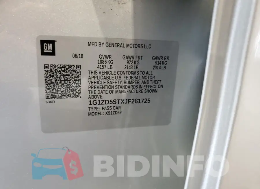 1G1ZD5STXJF261725 Photo# 12