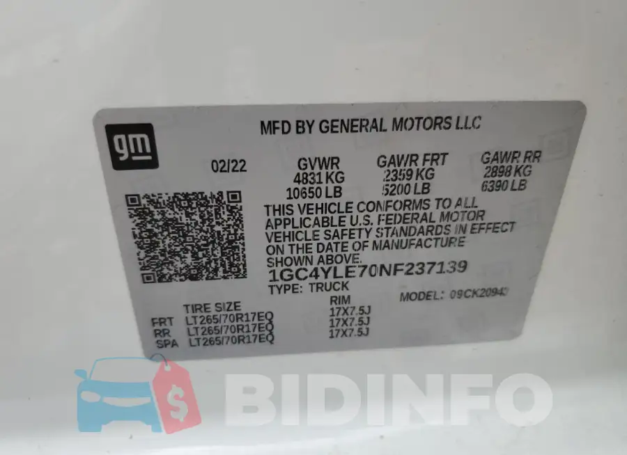 1GC4YLE70NF237139 Photo# 12