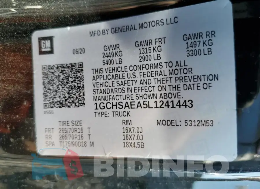 1GCHSAEA5L1241443 Photo# 13
