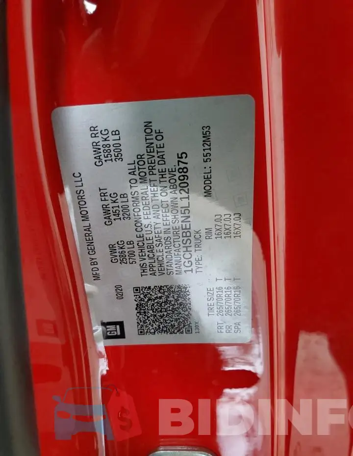 1GCHSBEN5L1209875 Photo# 12
