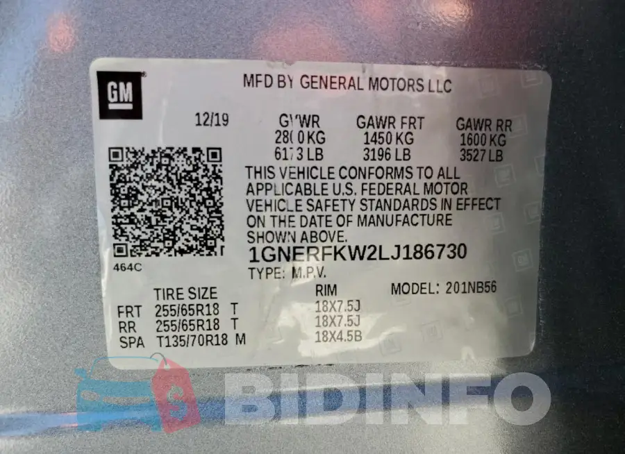 1GNERFKW2LJ186730 Photo# 13