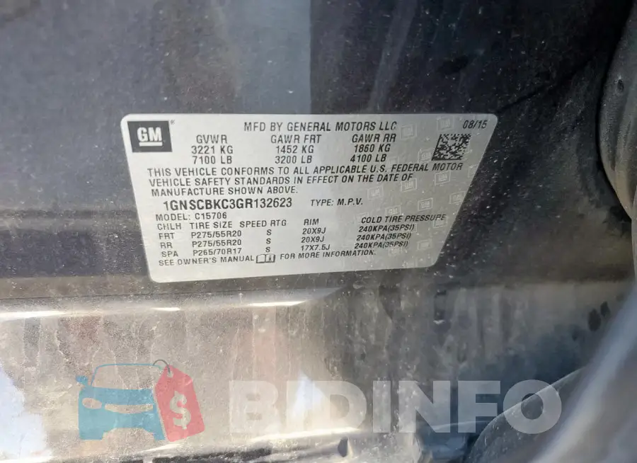 1GNSCBKC3GR132623 Photo# 13