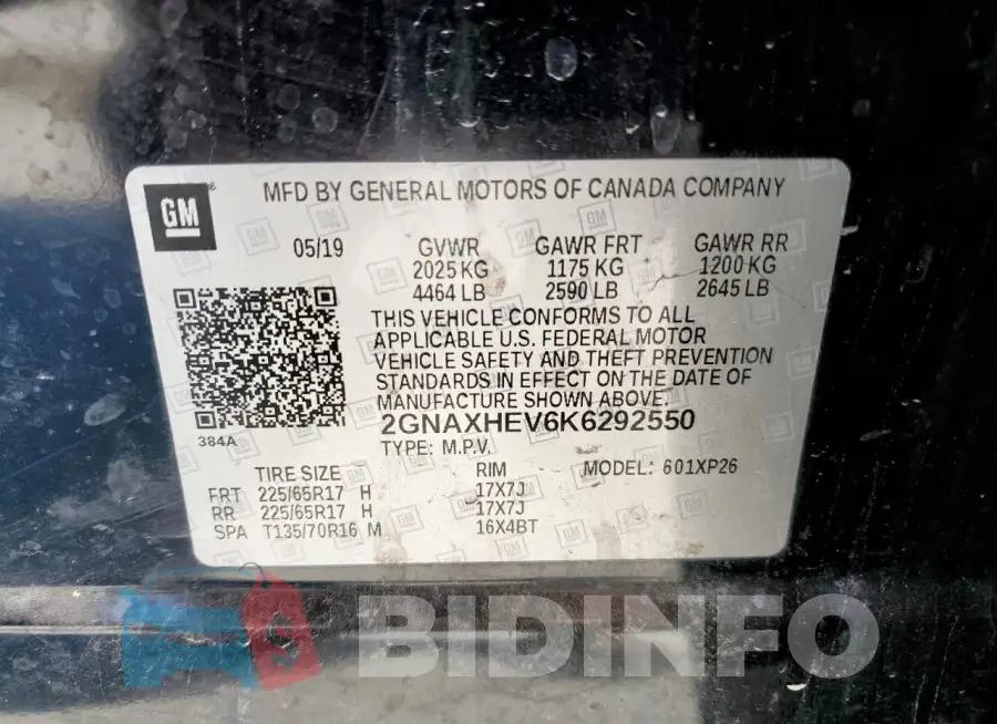 2GNAXHEV6K6292550 Photo# 12