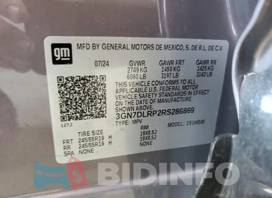 3GN7DLRP2RS286869 Photo# 14
