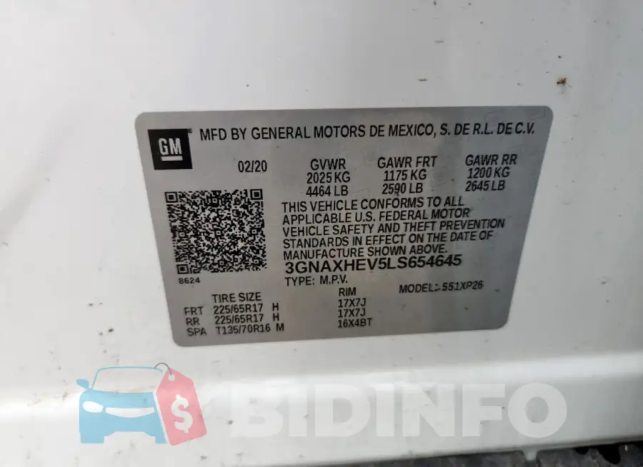 3GNAXHEV5LS654645 Photo# 13