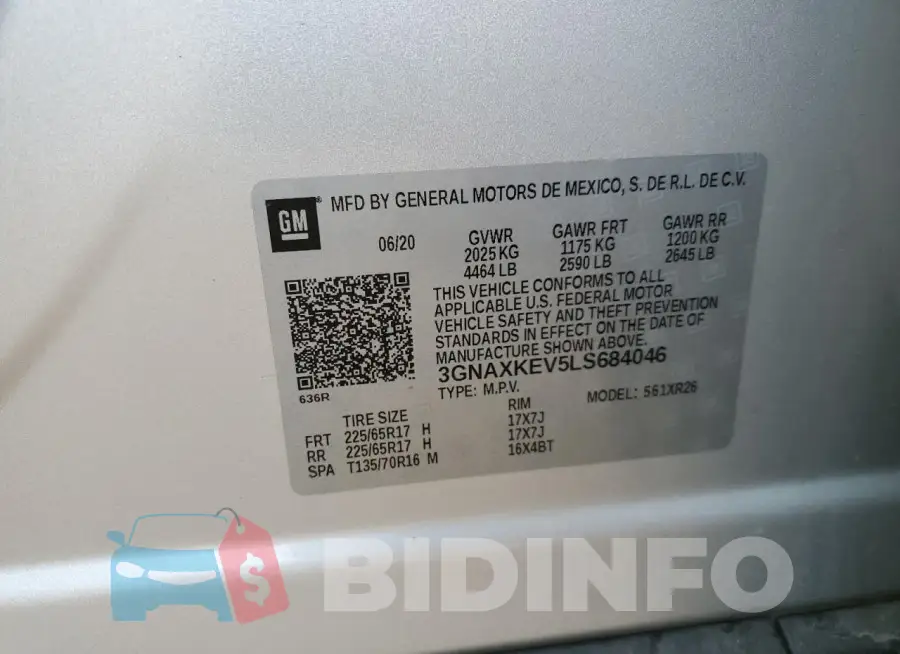 3GNAXKEV5LS684046 Photo# 12