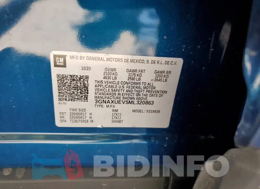 3GNAXUEV5ML320863 Photo# 13