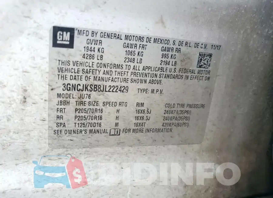 3GNCJKSB8JL222429 Photo# 12
