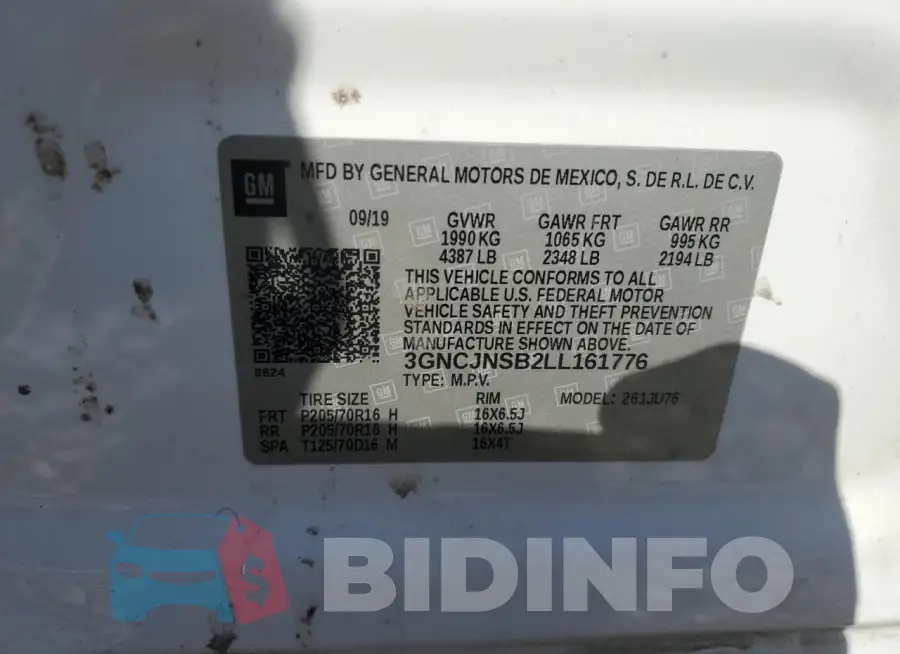 3GNCJNSB2LL161776 Photo# 13