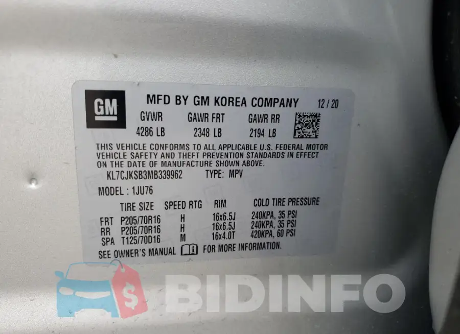 KL7CJKSB3MB339962 Photo# 13