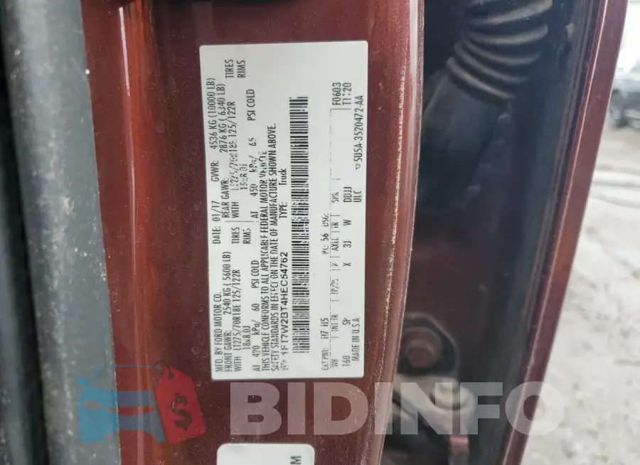 1FT7W2BT4HEC54762 Photo# 12