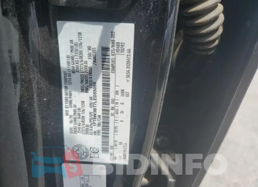 1FT8W3BT7LED55099 Photo# 12