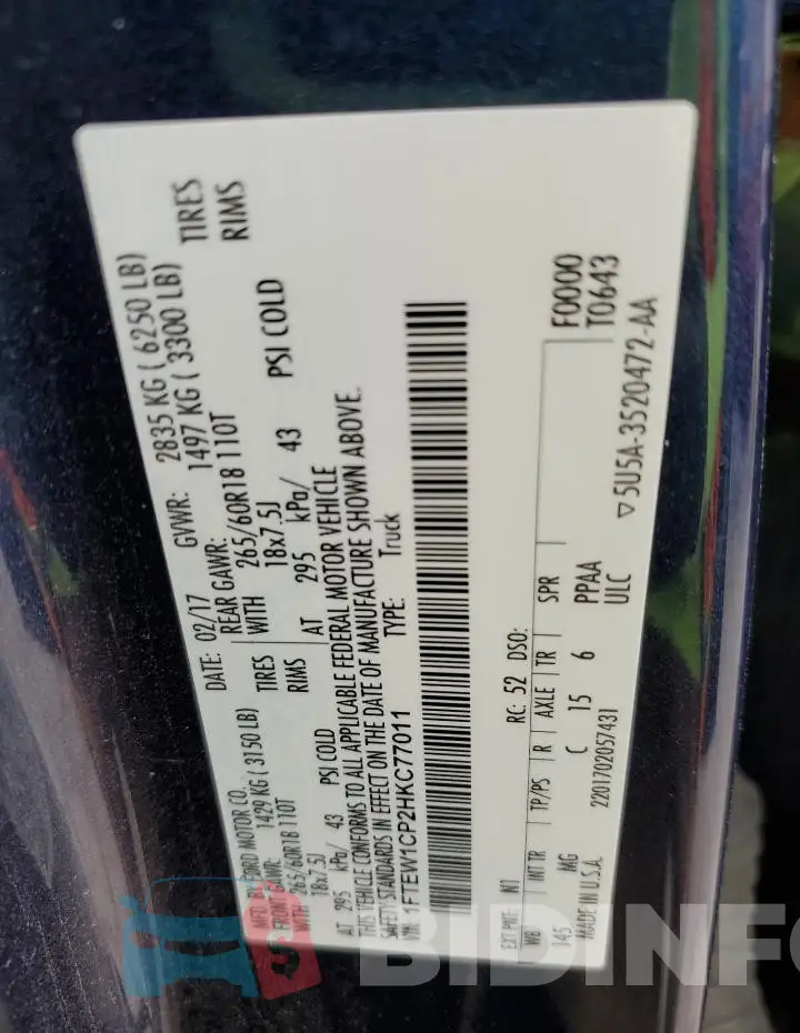 1FTEW1CP2HKC77011 Photo# 13