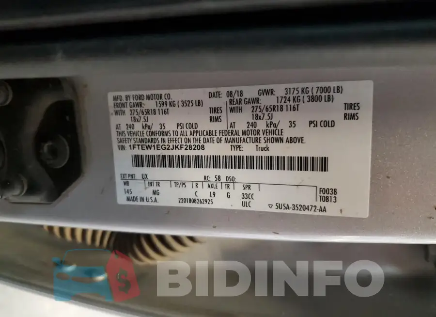 1FTEW1EG2JKF28208 Photo# 12