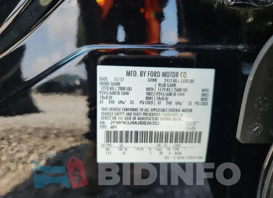 2FMPK3J98JBB26352 Photo# 13