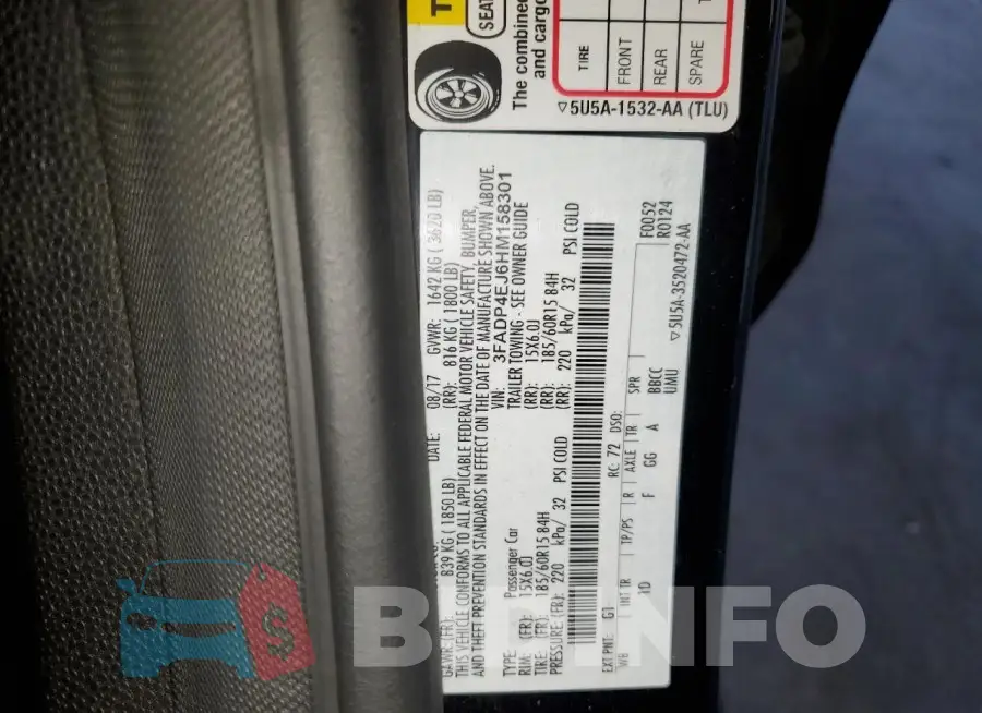 3FADP4EJ6HM158301 Photo# 13