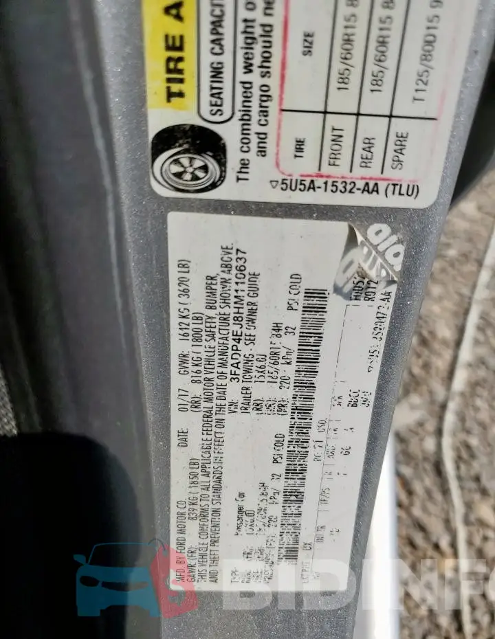 3FADP4EJ8HM110637 Photo# 12