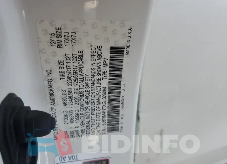 5J6RM4H7XGL026094 Photo# 12