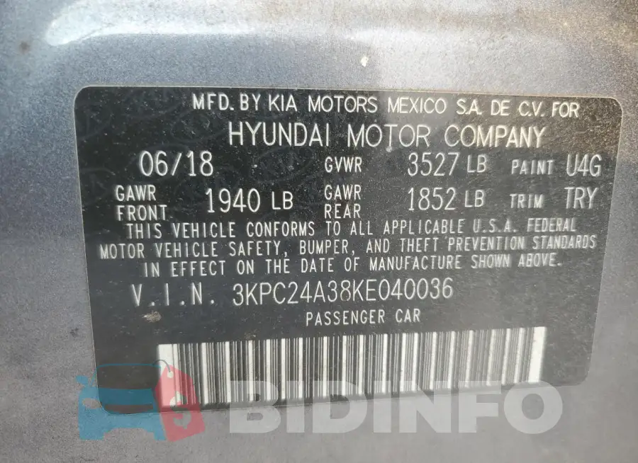 3KPC24A38KE040036 Photo# 13