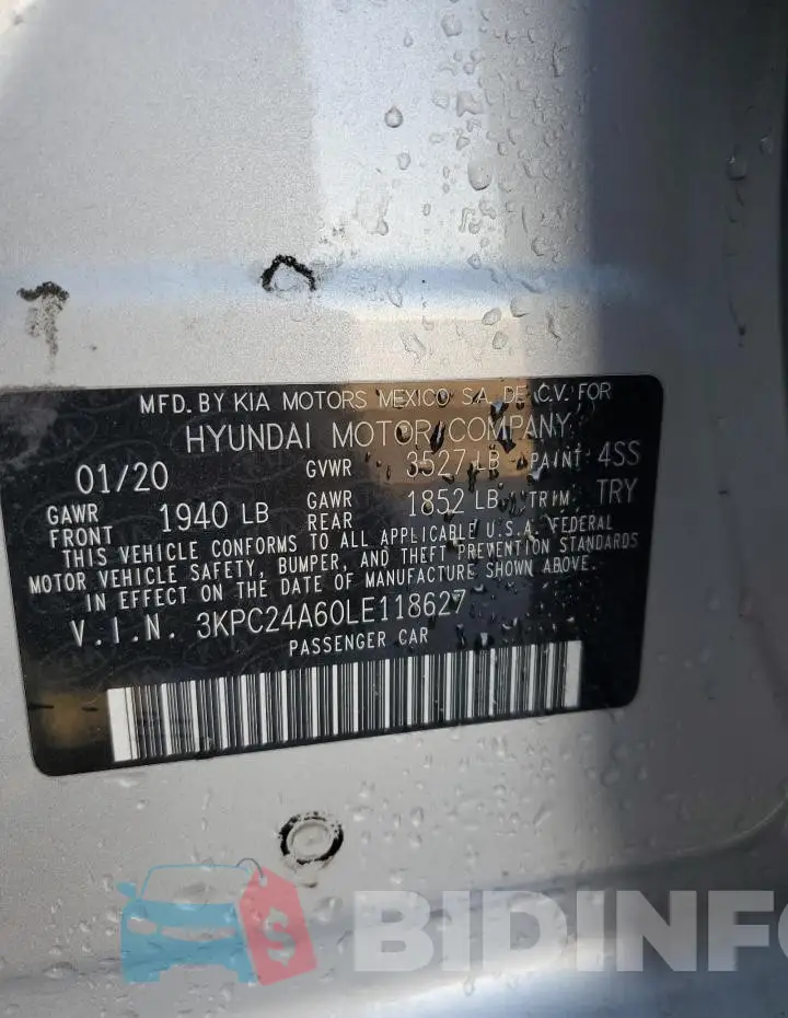 3KPC24A60LE118627 Photo# 13