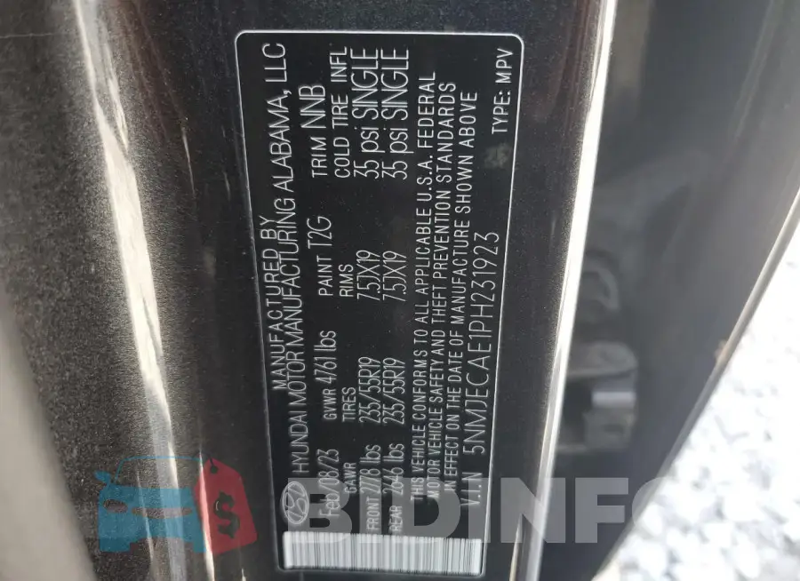 5NMJECAE1PH231923 Photo# 13