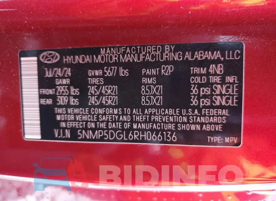 5NMP5DGL6RH066136 Photo# 13