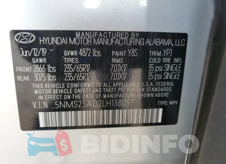 5NMS23AD2LH138097 Photo# 12