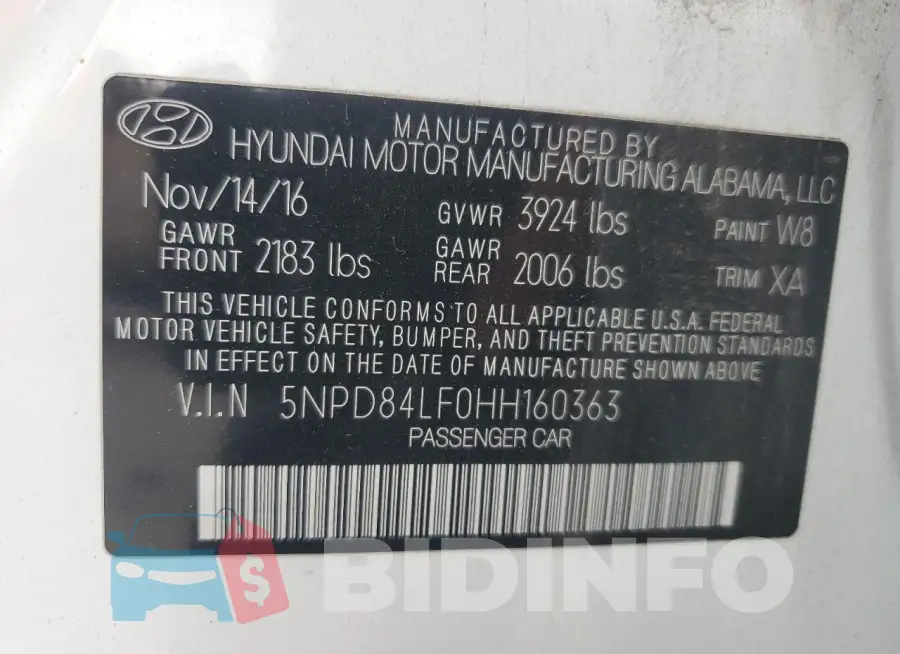 5NPD84LF0HH160363 Photo# 12