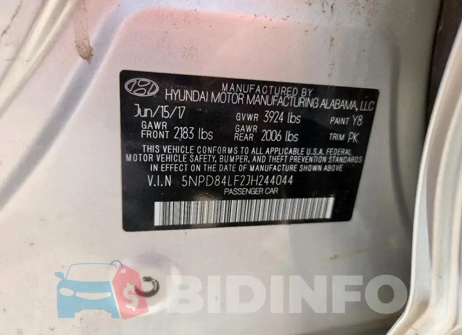 5NPD84LF2JH244044 Photo# 13