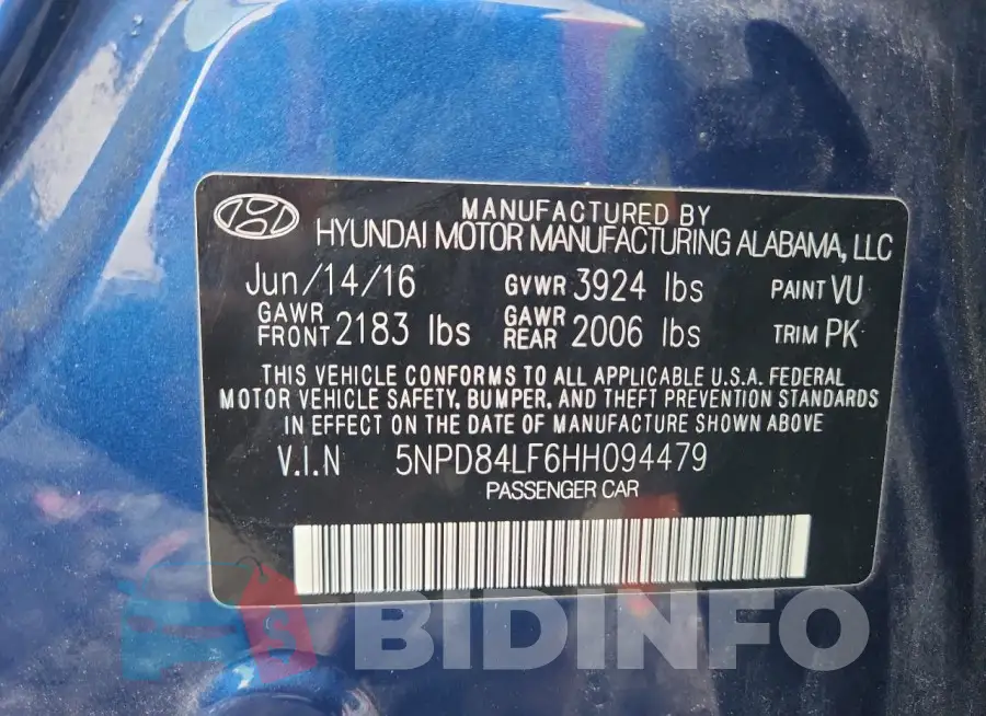 5NPD84LF6HH094479 Photo# 13