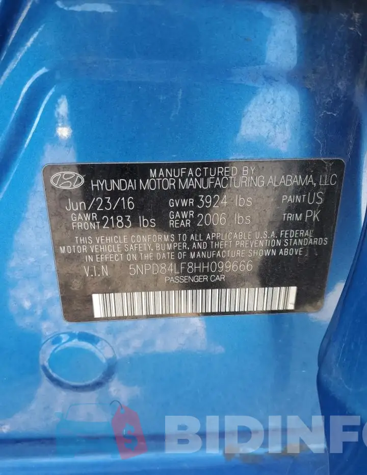 5NPD84LF8HH099666 Photo# 12