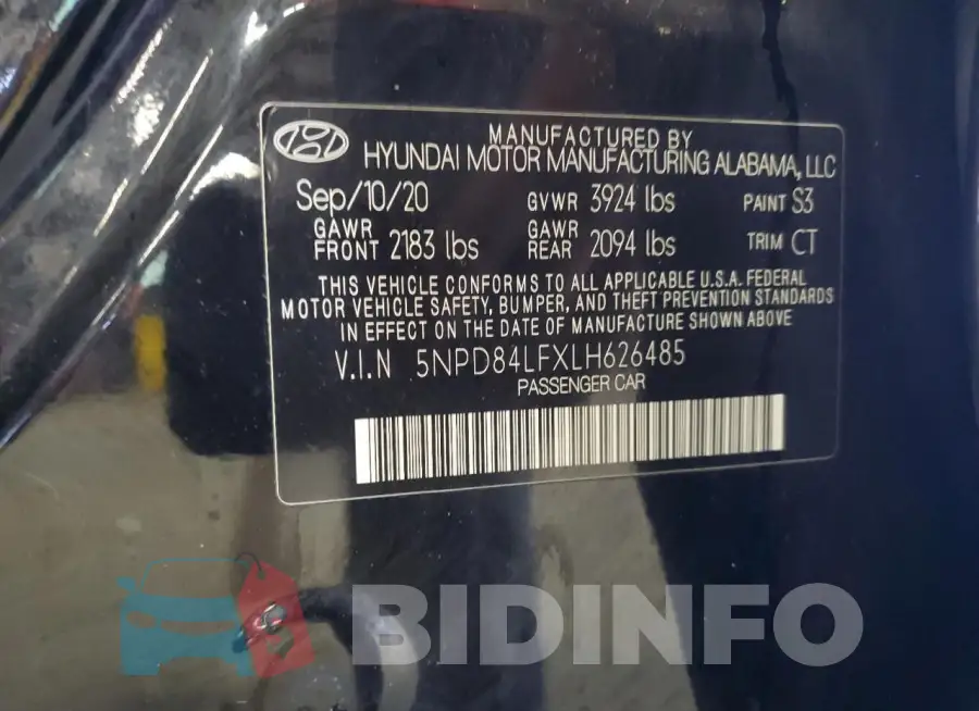 5NPD84LFXLH626485 Photo# 12