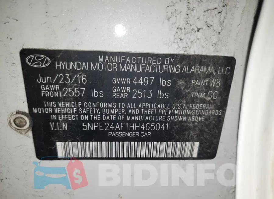 5NPE24AF1HH465041 Photo# 12