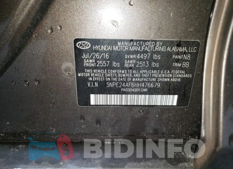 5NPE24AF6HH476679 Photo# 12