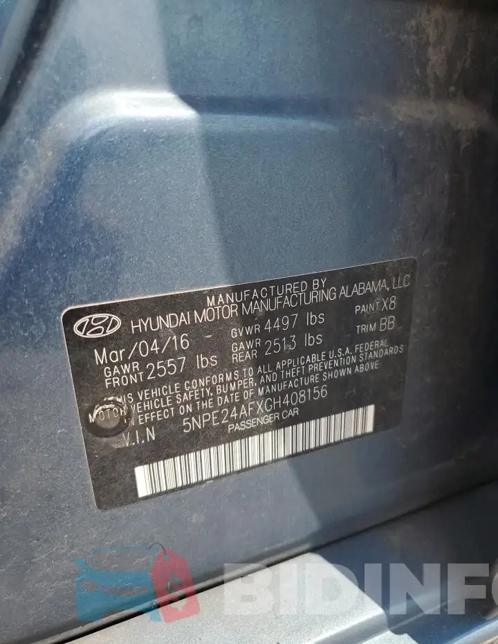 5NPE24AFXGH408156 Photo# 12