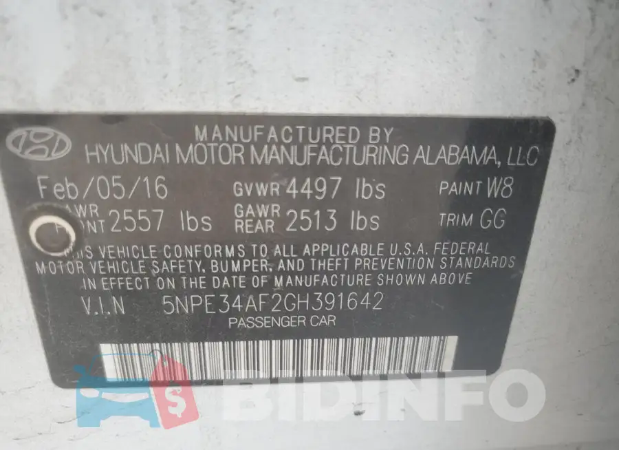 5NPE34AF2GH391642 Photo# 12