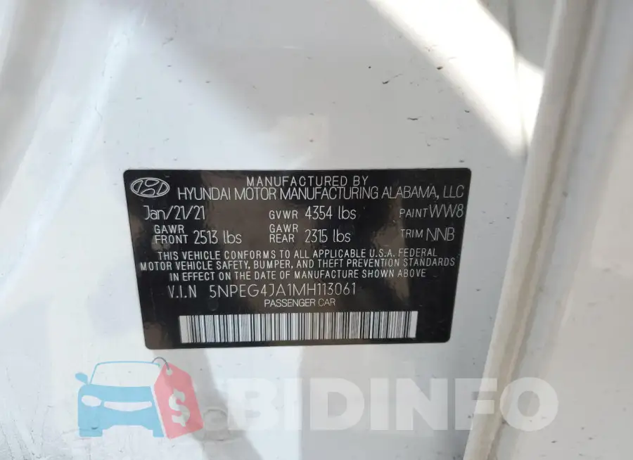5NPEG4JA1MH113061 Photo# 13