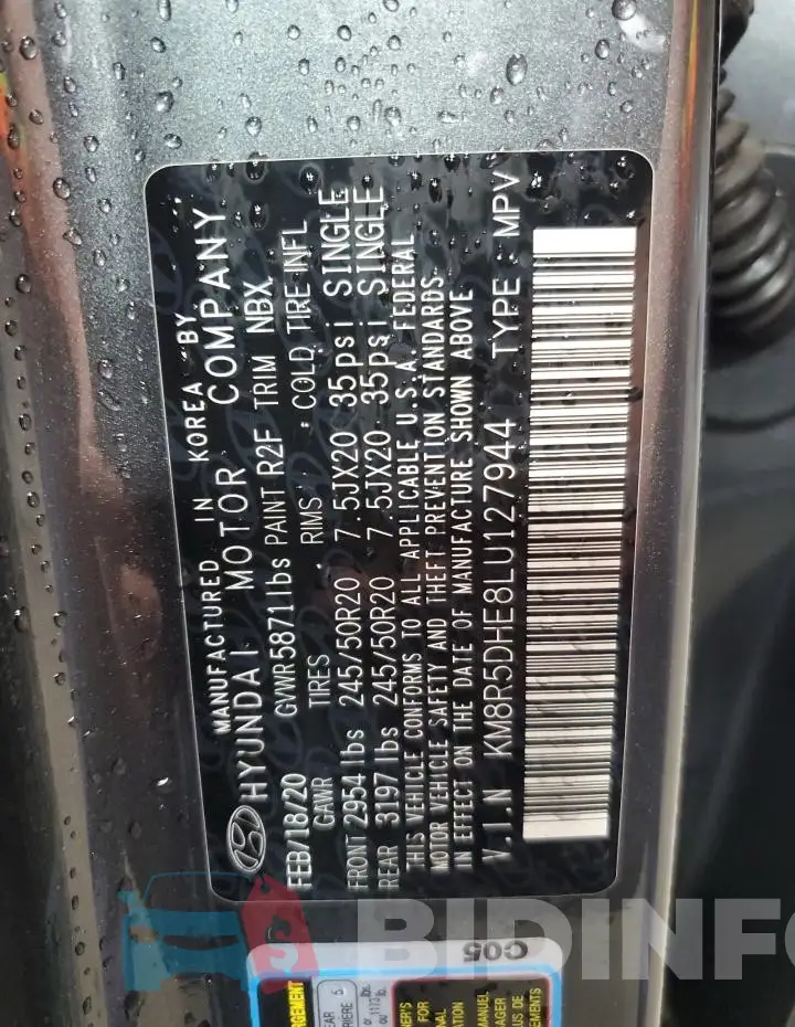 KM8R5DHE8LU127944 Photo# 13