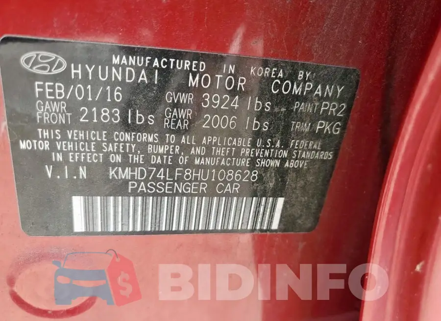 KMHD74LF8HU108628 Photo# 12