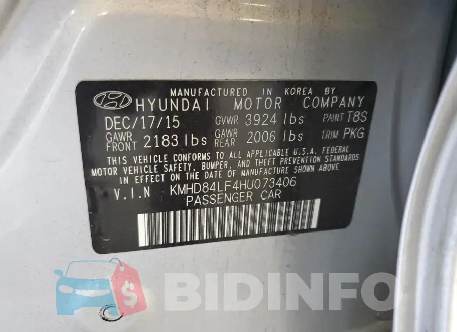 KMHD84LF4HU073406 Photo# 12