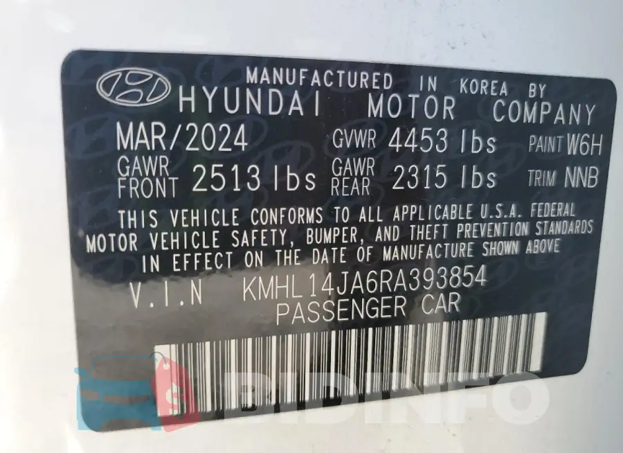 KMHL14JA6RA393854 Photo# 12