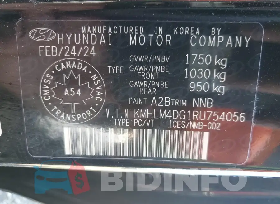 KMHLM4DG1RU754056 Photo# 12