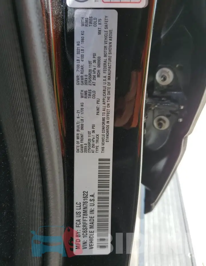 1C6SRFFT8MN761622 Photo# 12