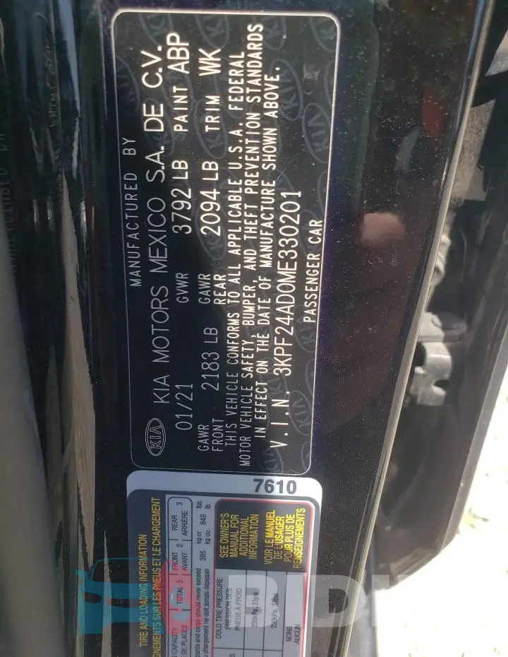 3KPF24AD0ME330201 Photo# 12