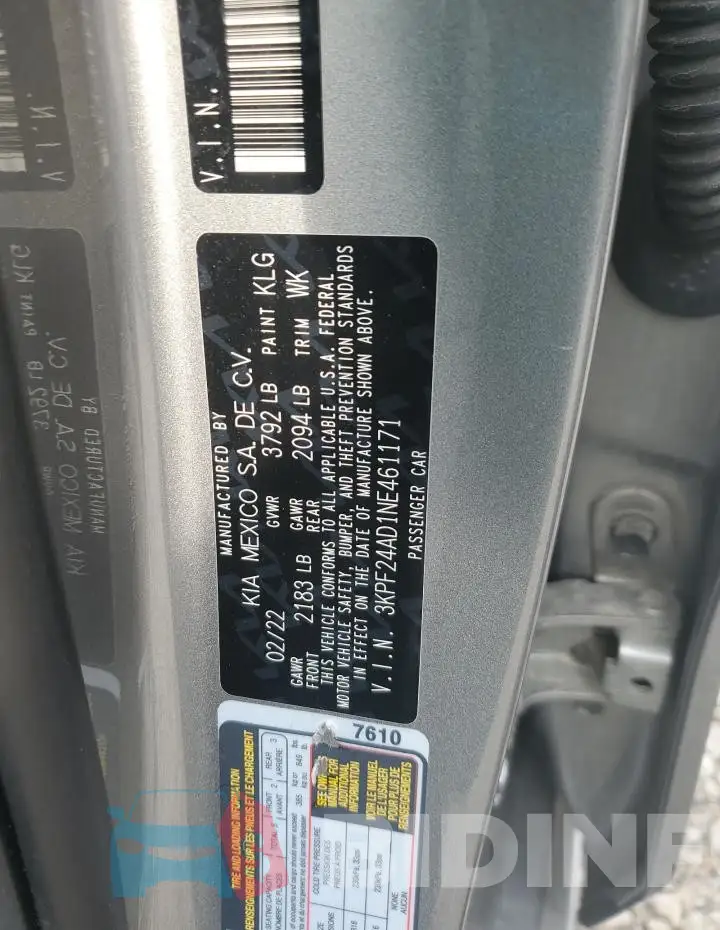 3KPF24AD1NE461171 Photo# 12