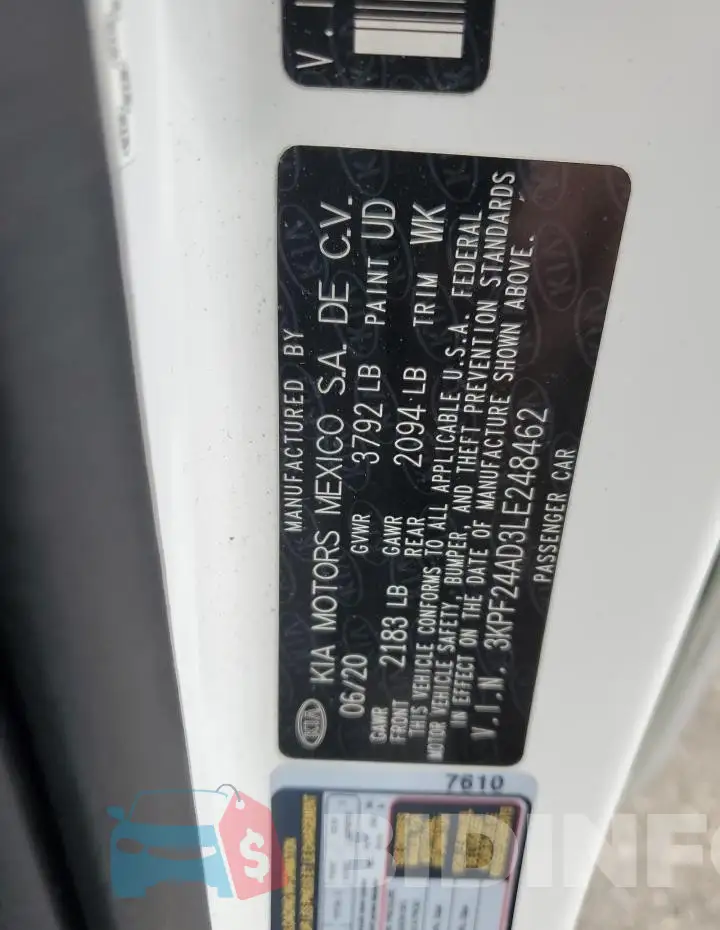 3KPF24AD3LE248462 Photo# 12