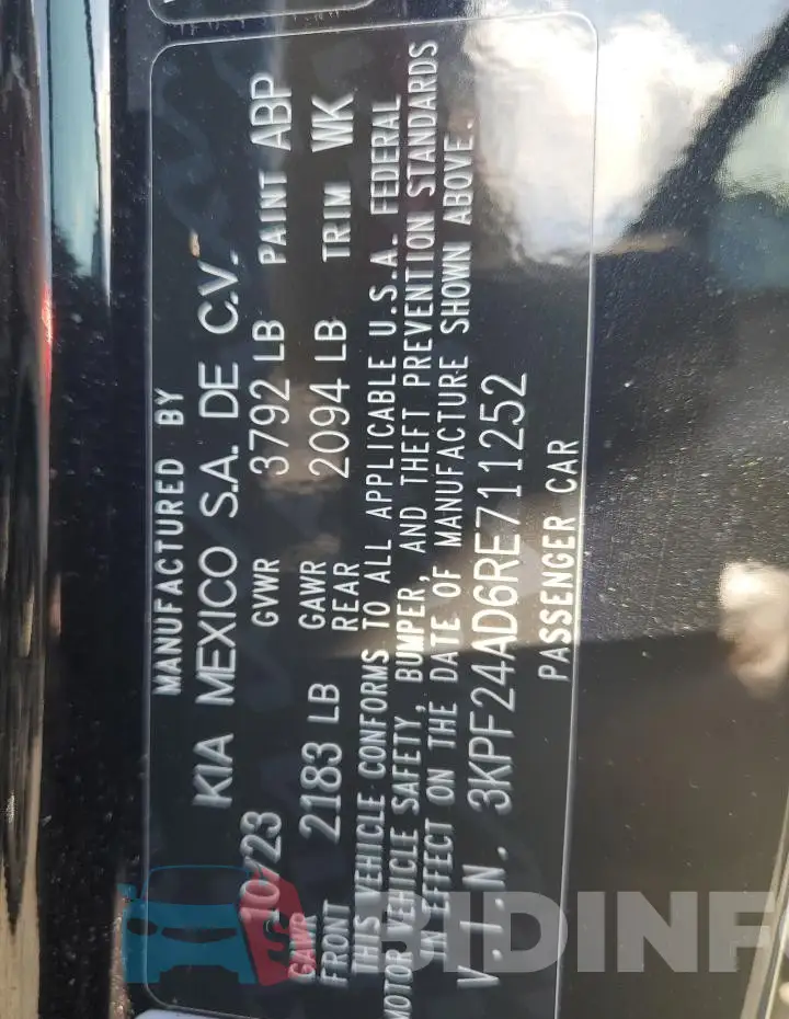 3KPF24AD6RE711252 Photo# 12